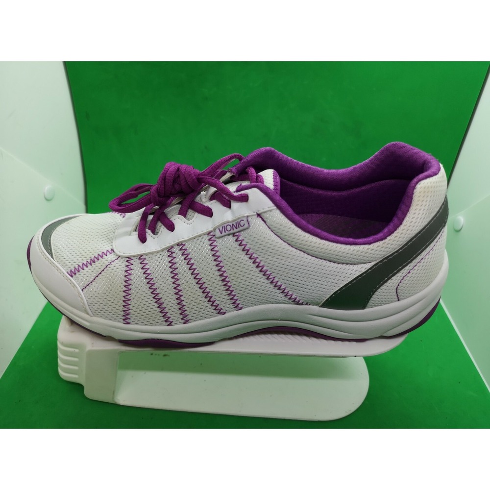 Vionic ALLIANCE White/Purple Active Orthotic Orthaheel Shoes Women's Size 10
